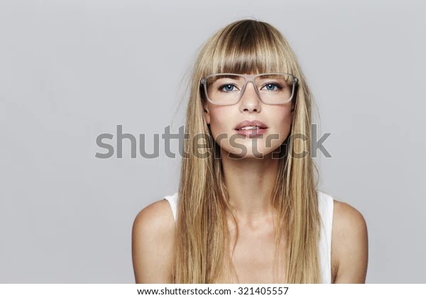 beautiful blonde with glasses Blank Meme Template