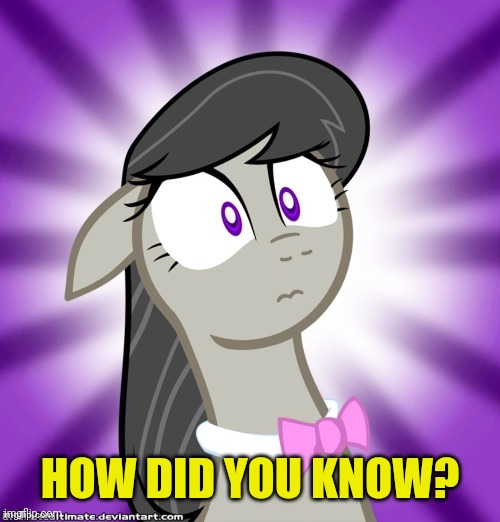 Shocked Octavia Melody | HOW DID YOU KNOW? | image tagged in shocked octavia melody | made w/ Imgflip meme maker