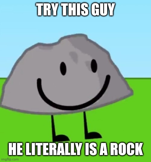 TRY THIS GUY HE LITERALLY IS A ROCK | made w/ Imgflip meme maker