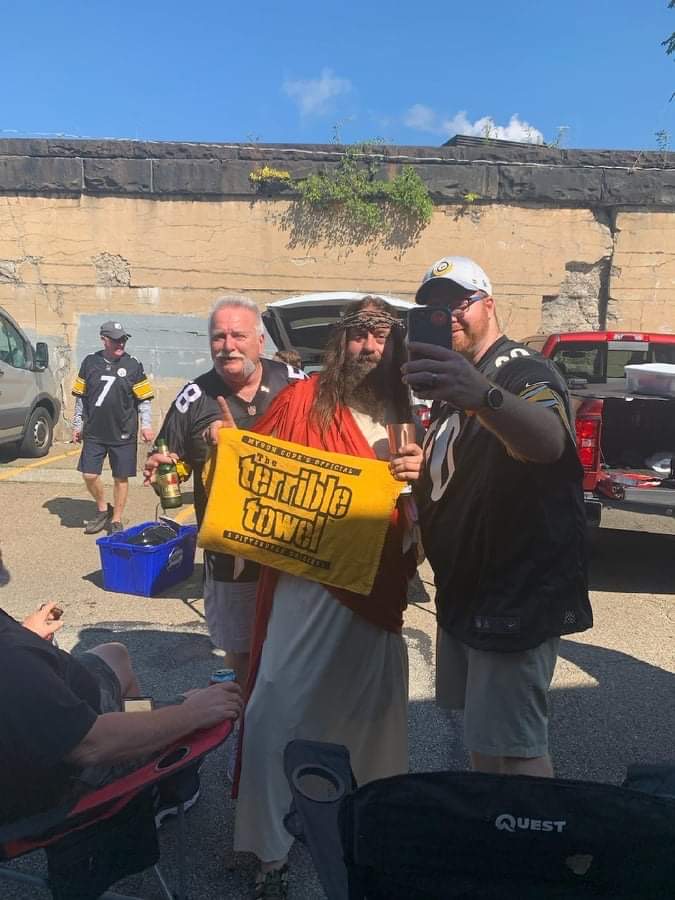 High Quality Jesus loves the Steelers Blank Meme Template