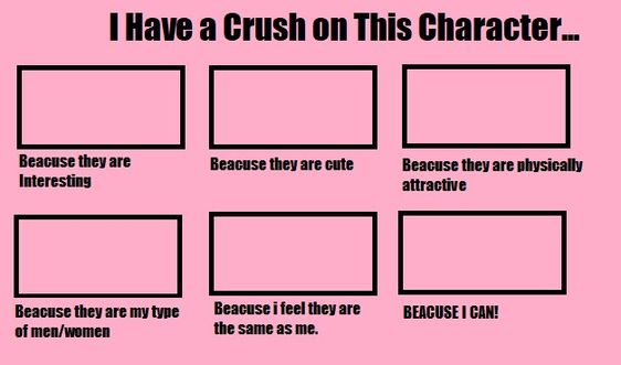 High Quality I Have a Crush On This Character Blank Meme Template
