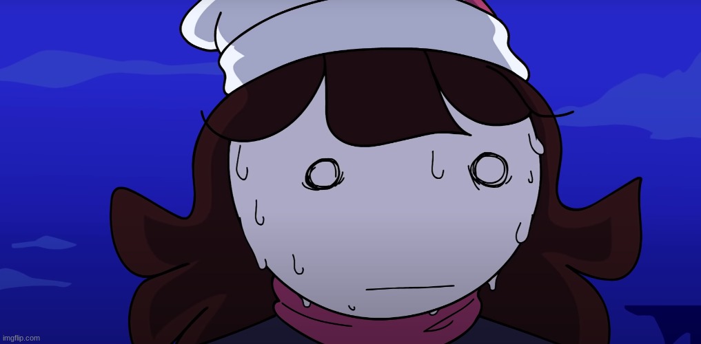 Jaiden sweating nervously | image tagged in jaiden sweating nervously | made w/ Imgflip meme maker