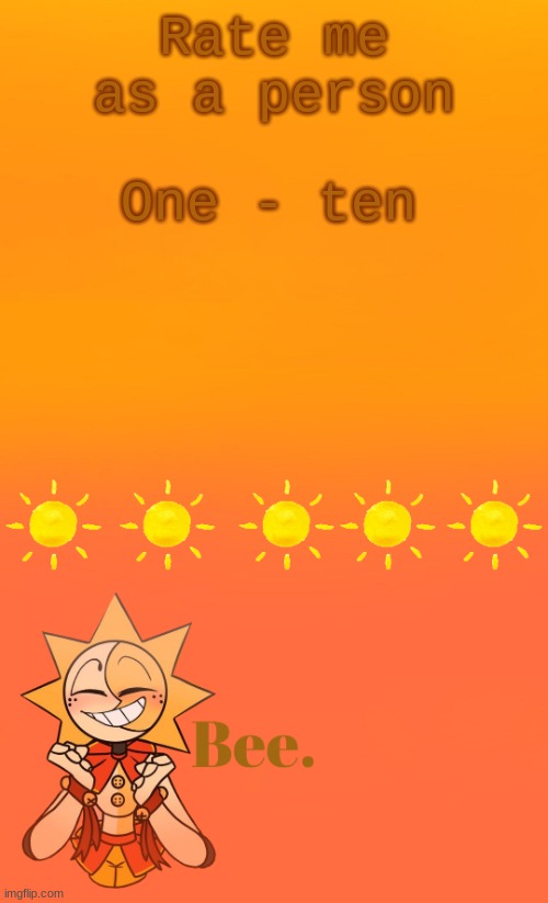 (Not glatt.) | One - ten; Rate me as a person | made w/ Imgflip meme maker
