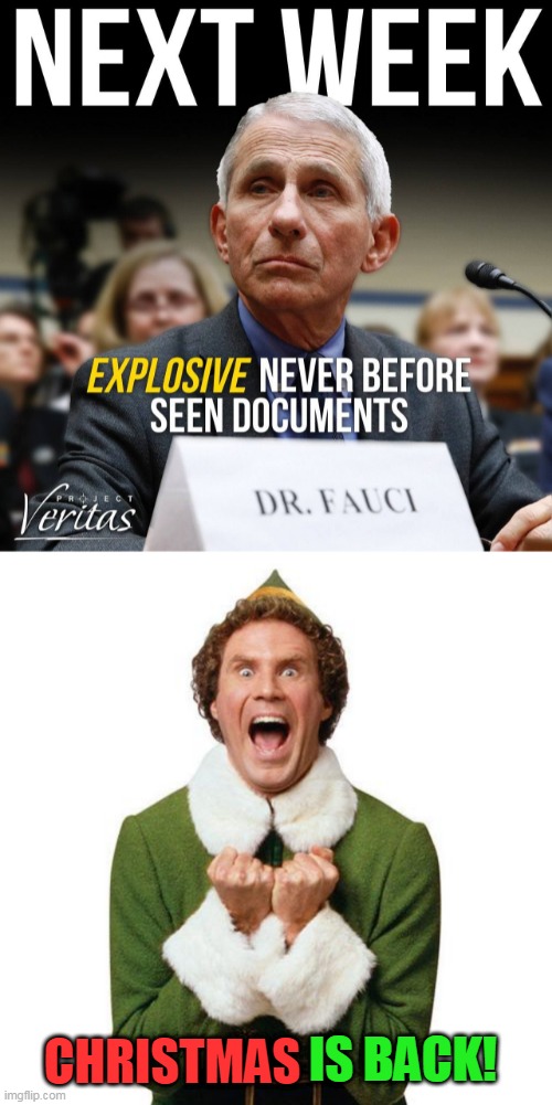 Let's Go Brandon! |  CHRISTMAS; IS BACK! | image tagged in fauci,dr fauci,christmas,covid,vaccines,project veritas | made w/ Imgflip meme maker