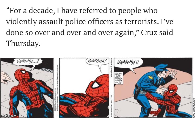We need more terrorists like Spiderman | image tagged in spiderman,police | made w/ Imgflip meme maker