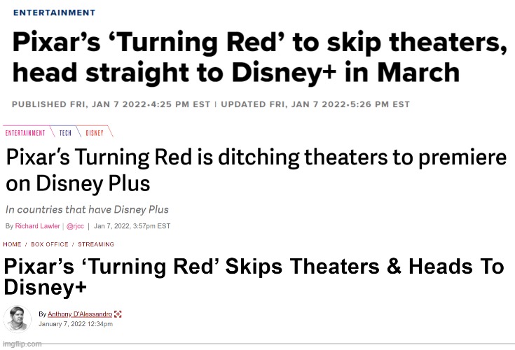I mean it's not like people would have watched it in theaters anyway.  Just look at Onward and Luca. | made w/ Imgflip meme maker