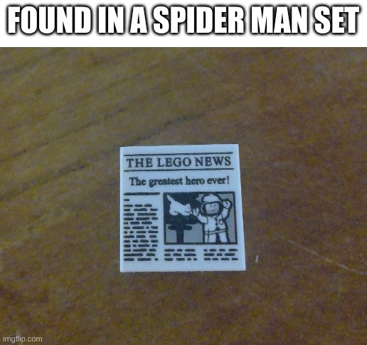 FOUND IN A SPIDER MAN SET | image tagged in blank white template | made w/ Imgflip meme maker