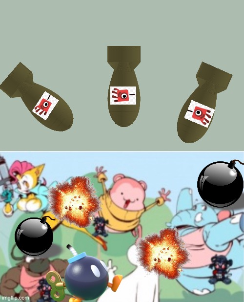 PATSFF has been nuked by the numberblocks army | image tagged in peepoodo and the super f friends,peepoodo,patsff | made w/ Imgflip meme maker