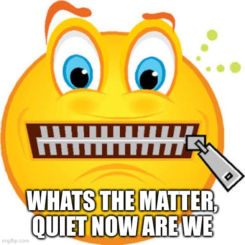 Whats the matter?! Gone all quiet now have we?! | WHATS THE MATTER,
QUIET NOW ARE WE | image tagged in whats the matter gone all quiet now have we | made w/ Imgflip meme maker