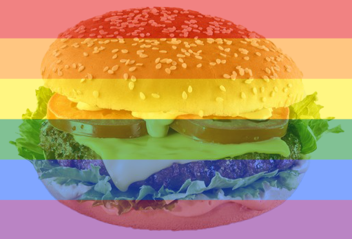 gay hamburger Blank Meme Template