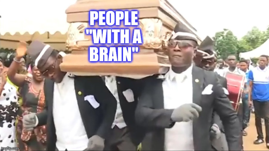 Coffin Dance | PEOPLE
"WITH A
BRAIN" | image tagged in coffin dance | made w/ Imgflip meme maker