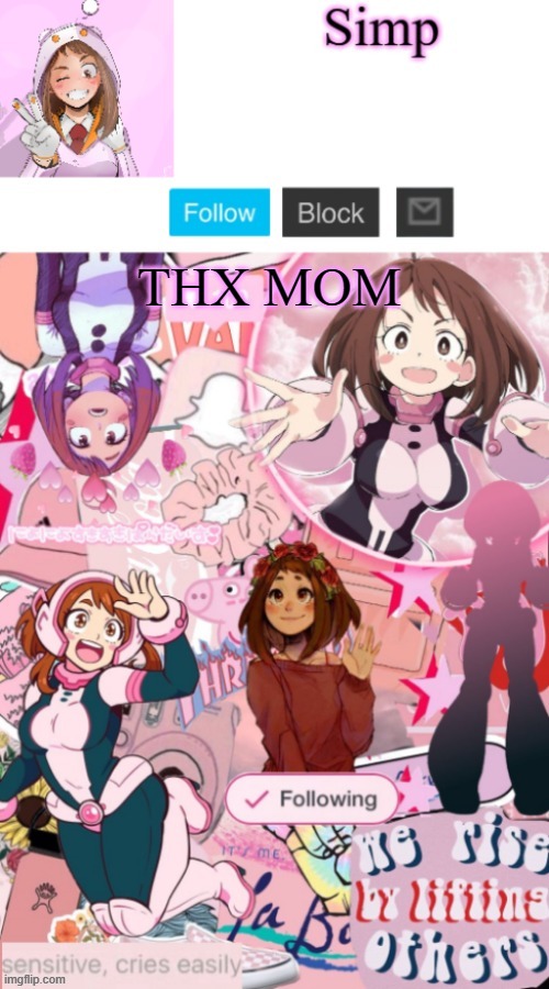 uravity temp | THX MOM | image tagged in uravity temp | made w/ Imgflip meme maker