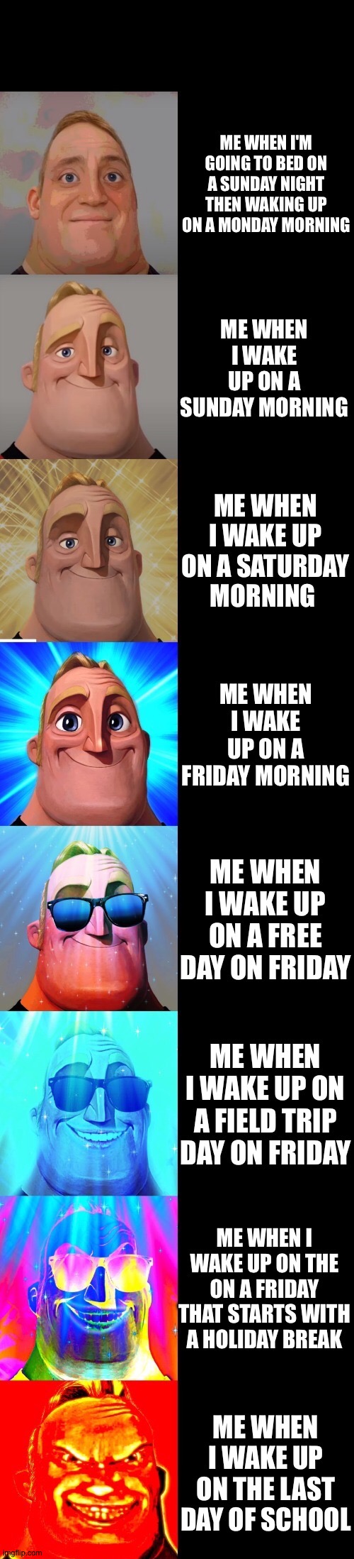 image tagged in mr incredible canny,school,relatable,waking up | made w/ Imgflip meme maker