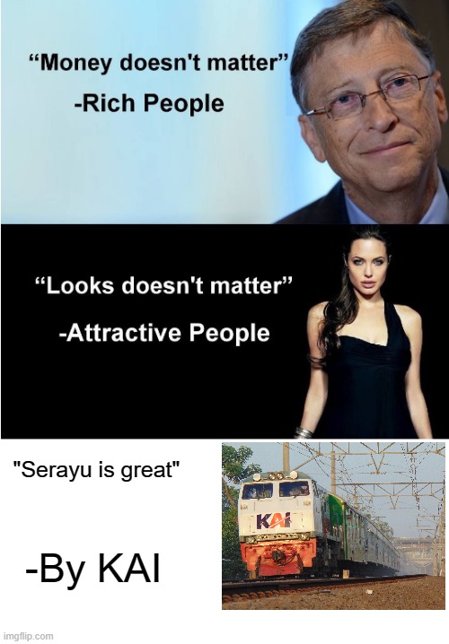 The world if Serayu for everyone | "Serayu is great"; -By KAI | image tagged in money looks don't matter,memes | made w/ Imgflip meme maker