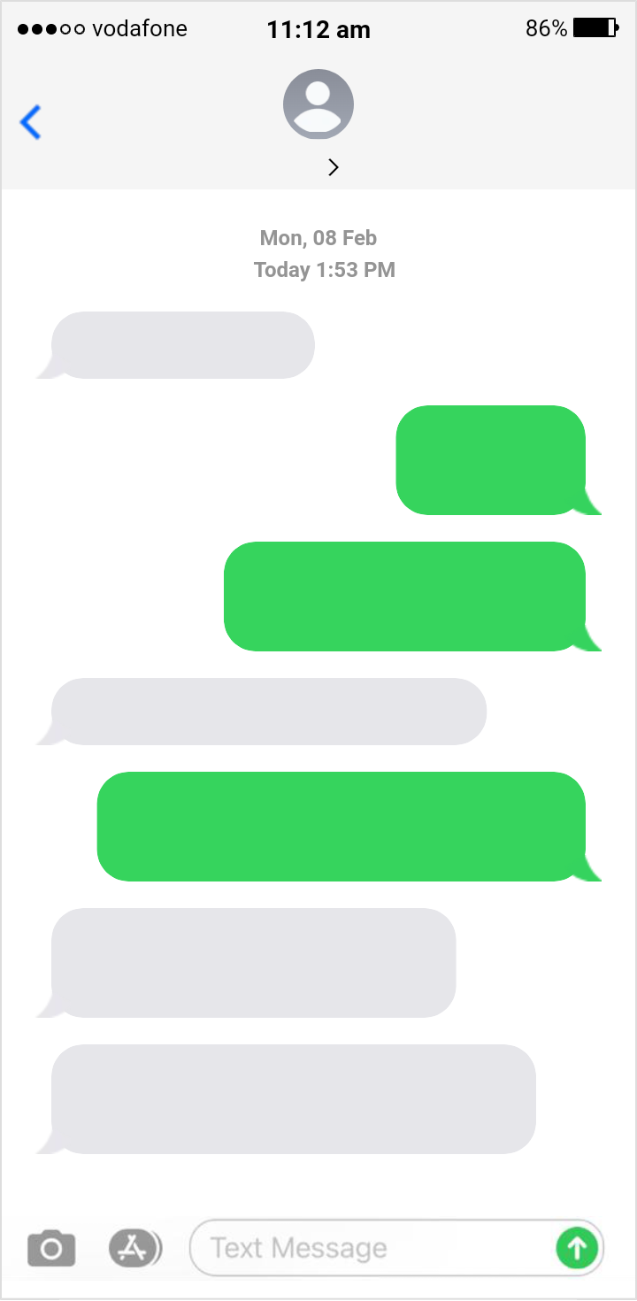 High Quality Text Message Conversation Blank Meme Template