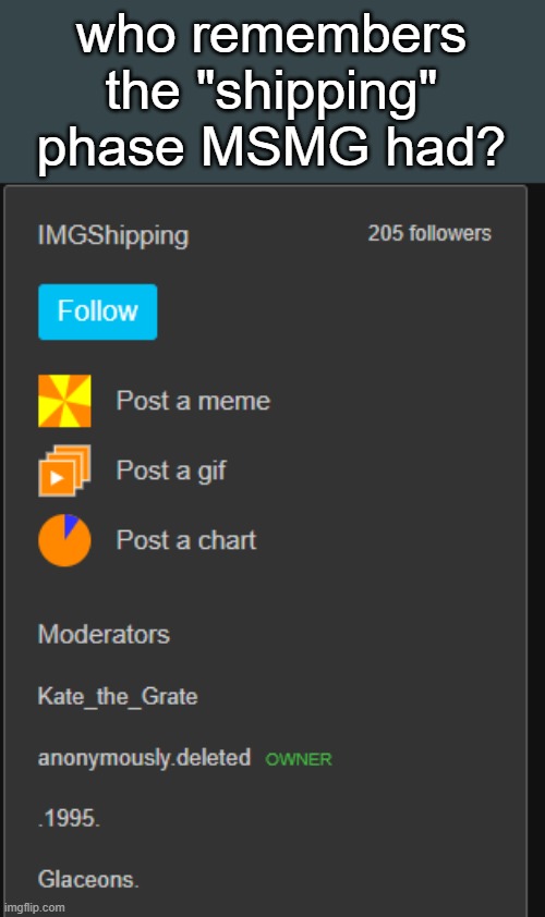 I miss Glaceons. I have his number but I miss him here. On Imgflip. | who remembers the "shipping" phase MSMG had? | made w/ Imgflip meme maker