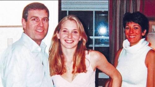 Pedo Prince Andrew with Ghislane Maxwell Blank Meme Template