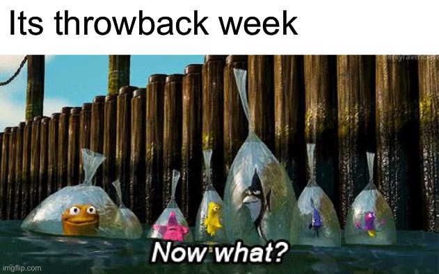 Also hi | Its throwback week | image tagged in now what | made w/ Imgflip meme maker