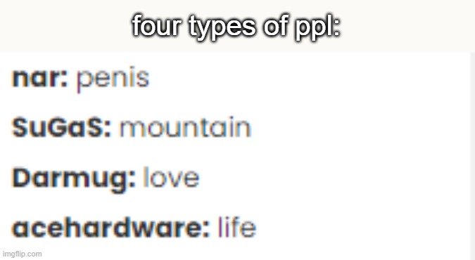 I j u s t left | four types of ppl: | made w/ Imgflip meme maker