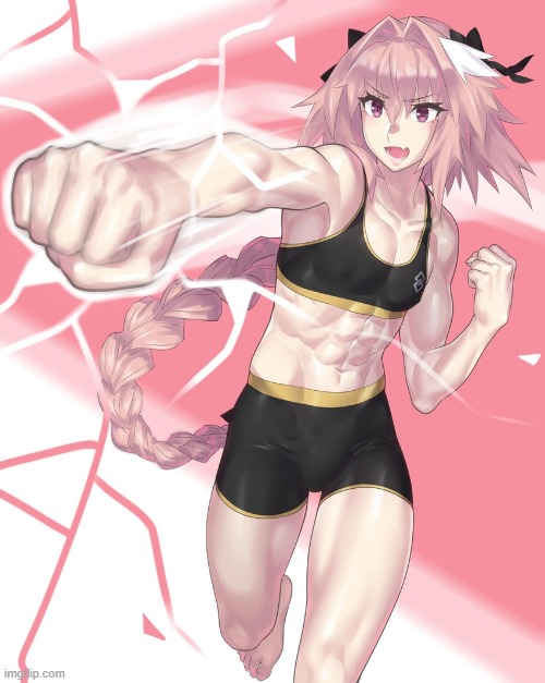 strong astolfo | image tagged in astolfo | made w/ Imgflip meme maker