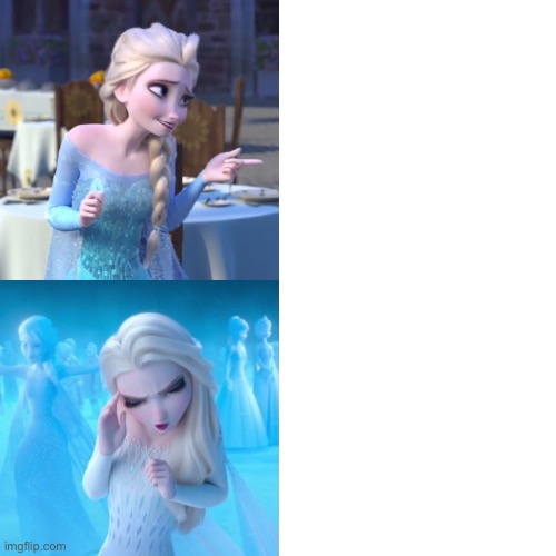 Elsa Hotline Bling Blank Meme Template