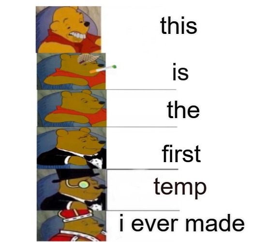 Full Winnie The Pooh | this; is; the; first; temp; i ever made | image tagged in full winnie the pooh | made w/ Imgflip meme maker