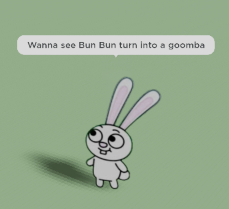 Wanna see Bun Bun turn into a goomba Blank Meme Template
