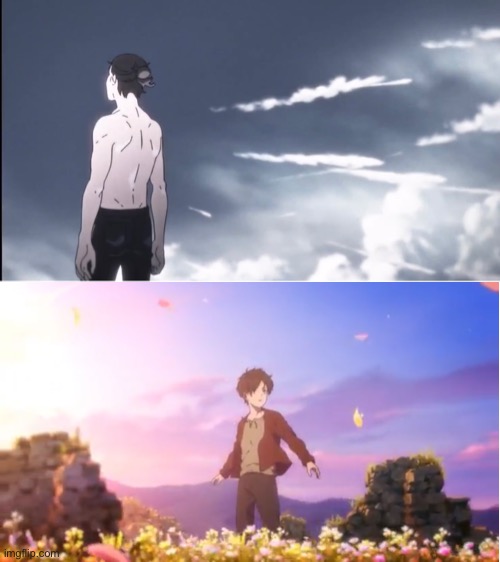 The new op and ed are pretty good :) The new episode is already sad confusing and epic | made w/ Imgflip meme maker