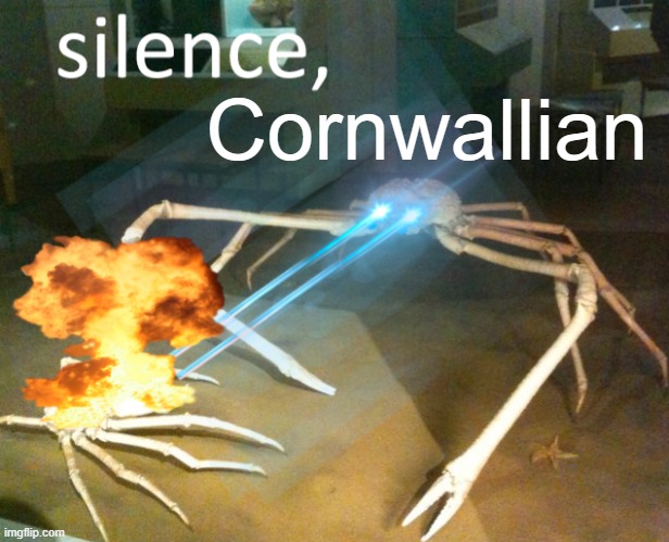 Silence Crab | Cornwallian | image tagged in silence crab | made w/ Imgflip meme maker