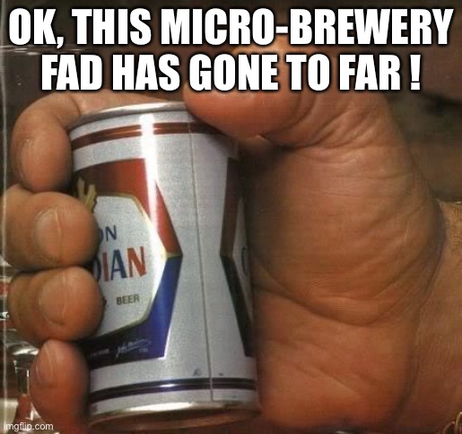 OK, THIS MICRO-BREWERY FAD HAS GONE TO FAR ! | image tagged in hold my beer | made w/ Imgflip meme maker