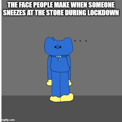oh no | THE FACE PEOPLE MAKE WHEN SOMEONE SNEEZES AT THE STORE DURING LOCKDOWN | image tagged in memes,covid-19 | made w/ Imgflip meme maker