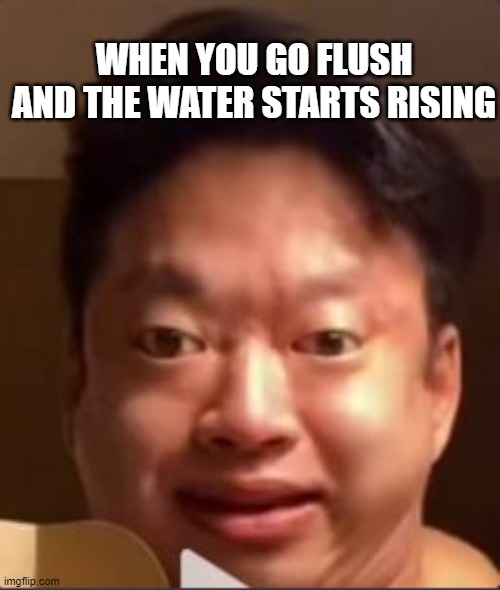 Uh Oh... | WHEN YOU GO FLUSH AND THE WATER STARTS RISING | image tagged in oops,uh oh | made w/ Imgflip meme maker