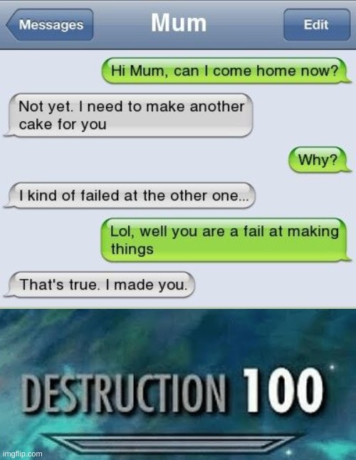 Never try to roast your mom. | image tagged in funny,memes,roasted | made w/ Imgflip meme maker