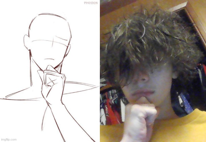 Create meme sketches of anime, anime poses - Pictures 