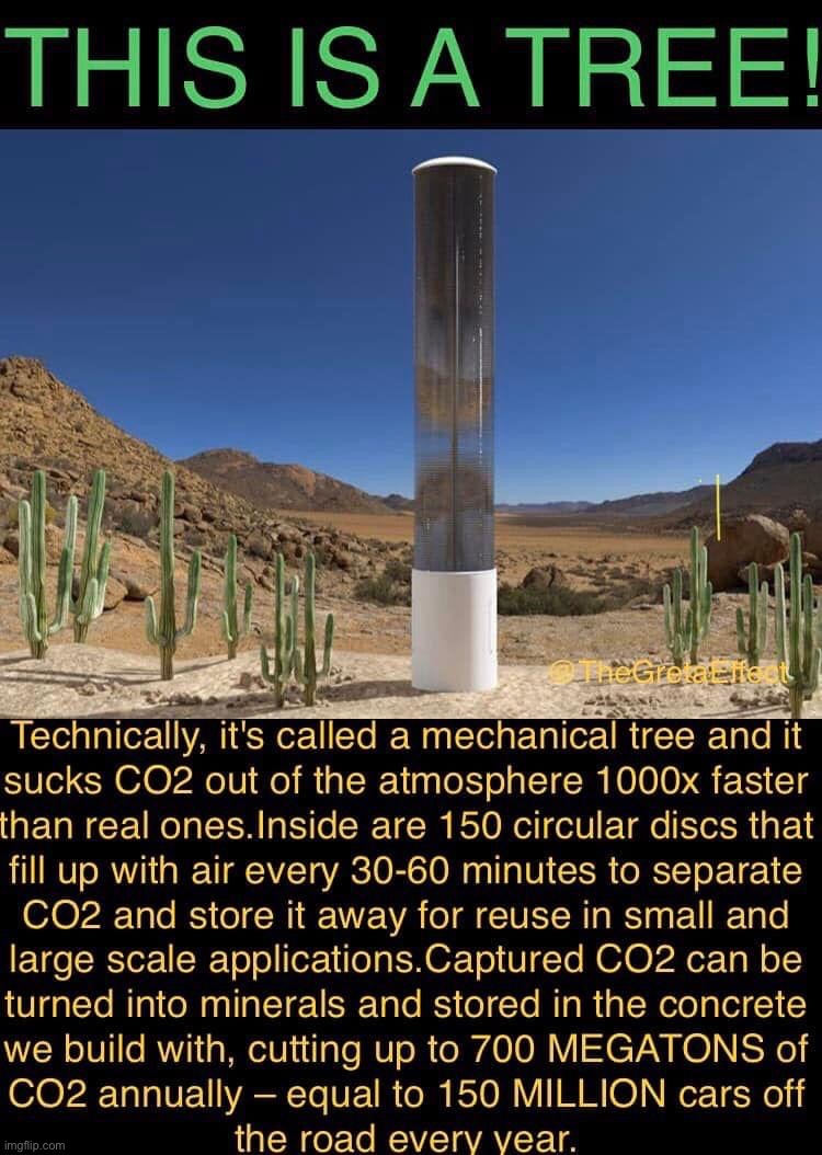 We’ll need carbon capture technologies like this if reducing emissions proves unfeasible. | image tagged in this is a tree | made w/ Imgflip meme maker