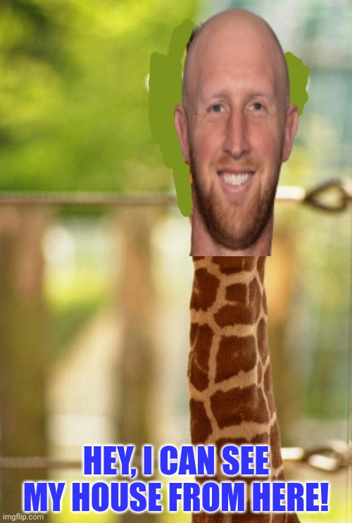 Mike Glennon | HEY, I CAN SEE MY HOUSE FROM HERE! | image tagged in nfl football,quarterback,mike glennon,long neck | made w/ Imgflip meme maker
