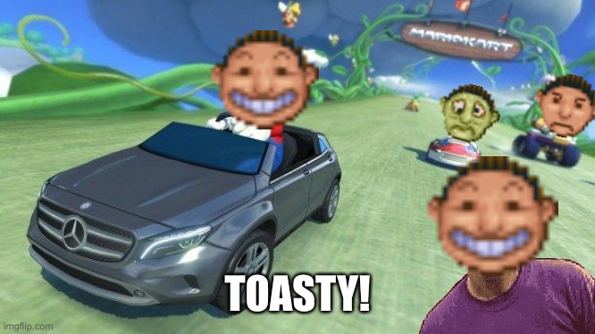 RollerCoaster Tycoon Kart | TOASTY! | image tagged in mario kart 8,memes,rollercoaster tycoon,toasty,mario kart,funny | made w/ Imgflip meme maker