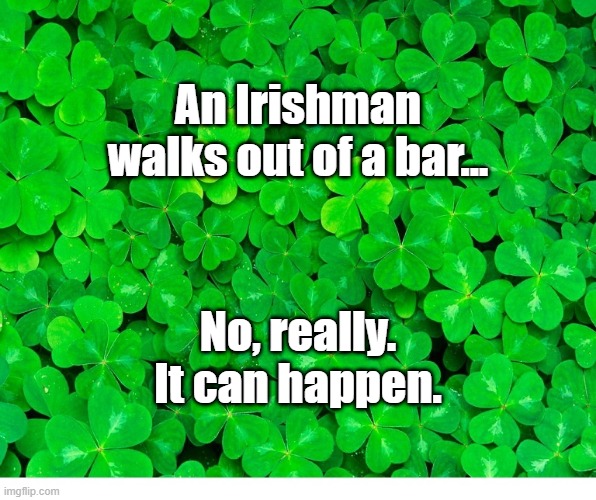 Irish Bar | An Irishman walks out of a bar... No, really. It can happen. | image tagged in irish guy,bar | made w/ Imgflip meme maker