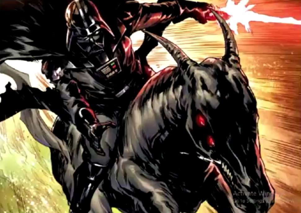 Darth Vader riding Blank Meme Template