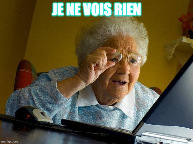 Grandma Finds The Internet Meme | JE NE VOIS RIEN | image tagged in memes,grandma finds the internet | made w/ Imgflip meme maker