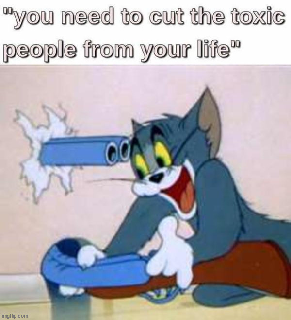 image tagged in tom the cat shooting himself,dark humor | made w/ Imgflip meme maker