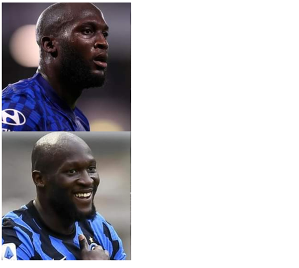 High Quality Lukaku Chelsea vs INTER Blank Meme Template