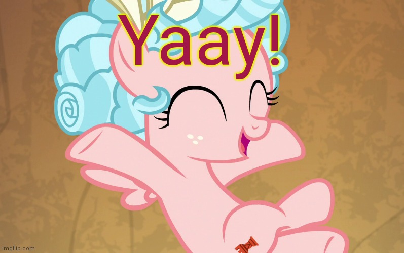 Cute Cozy Glow (MLP) | Yaay! | image tagged in cute cozy glow mlp | made w/ Imgflip meme maker