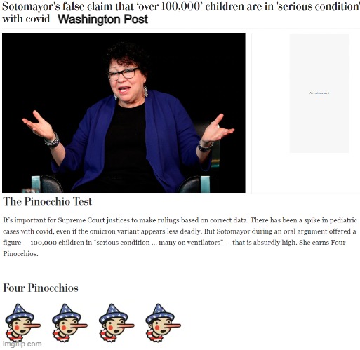 When the Washington Post gives a SCOTUS judge 4 Pinocchios, does that mean that Armageddon is on the way? | Washington Post | image tagged in funny | made w/ Imgflip meme maker