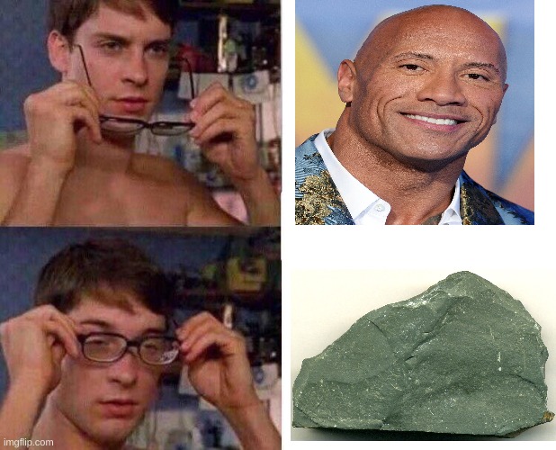 The Rock! | image tagged in spiderman glasses | made w/ Imgflip meme maker