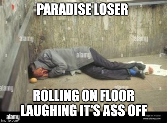 PARADISE LOSER ROLLING ON FLOOR LAUGHING IT'S ASS OFF | made w/ Imgflip meme maker