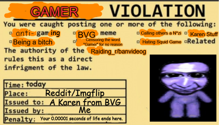 Anti-BVG Violation Blank Meme Template