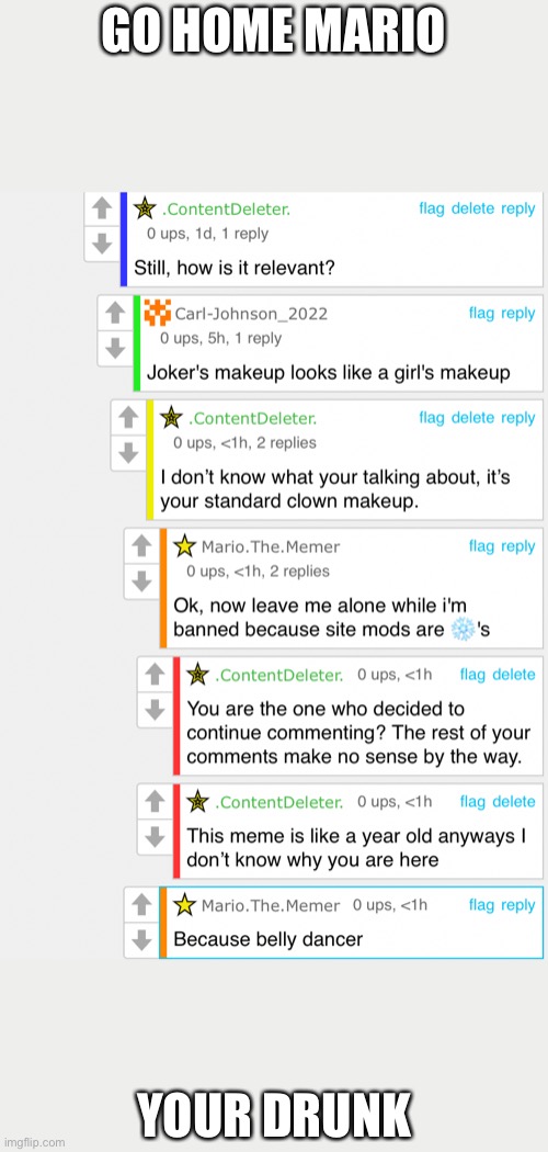 GO HOME MARIO; YOUR DRUNK | made w/ Imgflip meme maker