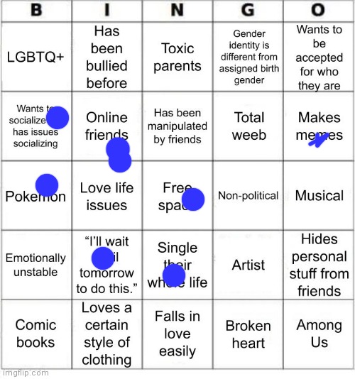 TheSuitedGayWeeb's Bingo | image tagged in jer-sama's bingo | made w/ Imgflip meme maker