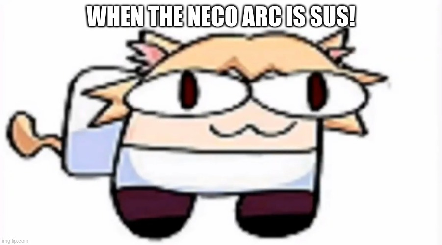 yes very sus | WHEN THE NECO ARC IS SUS! | image tagged in neco sus | made w/ Imgflip meme maker